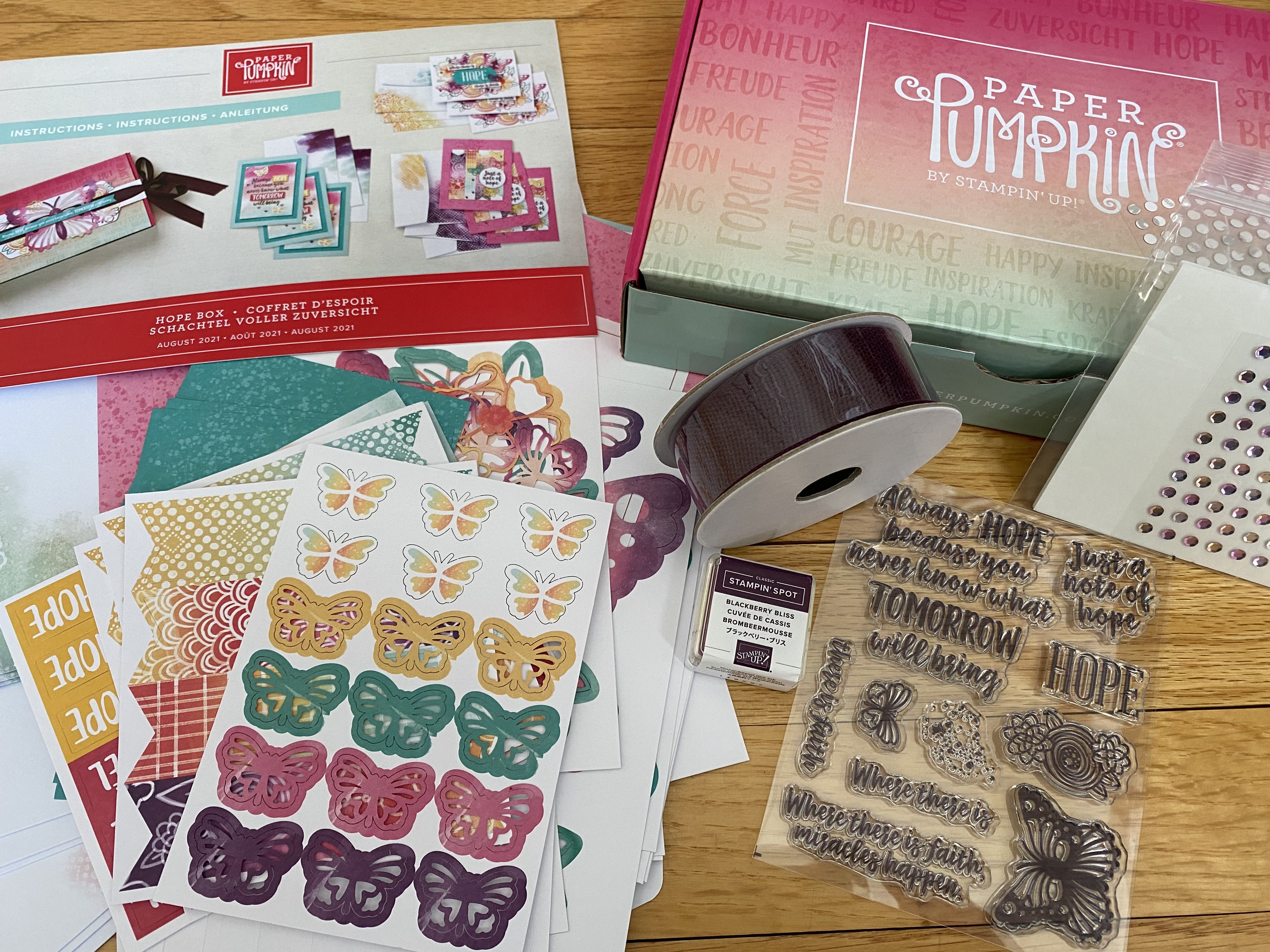 Example Cardmaking Kit covered by your $20 supply fee