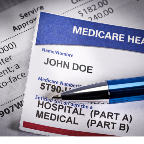 Picture of an example Medicare Health Card with a "John Doe" listed.