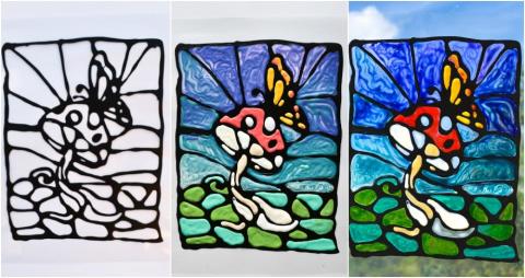 DIY Series for Adults - Faux "Stained Glass" 