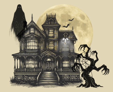 Haunted Library on October 31st at 6PM